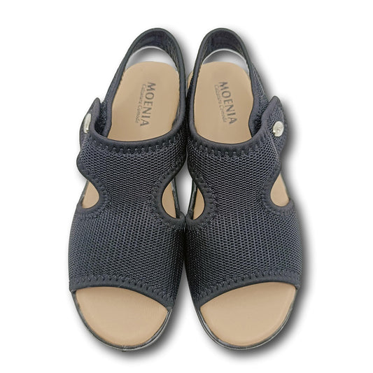 anatomske moenia sandale povisena peta crne