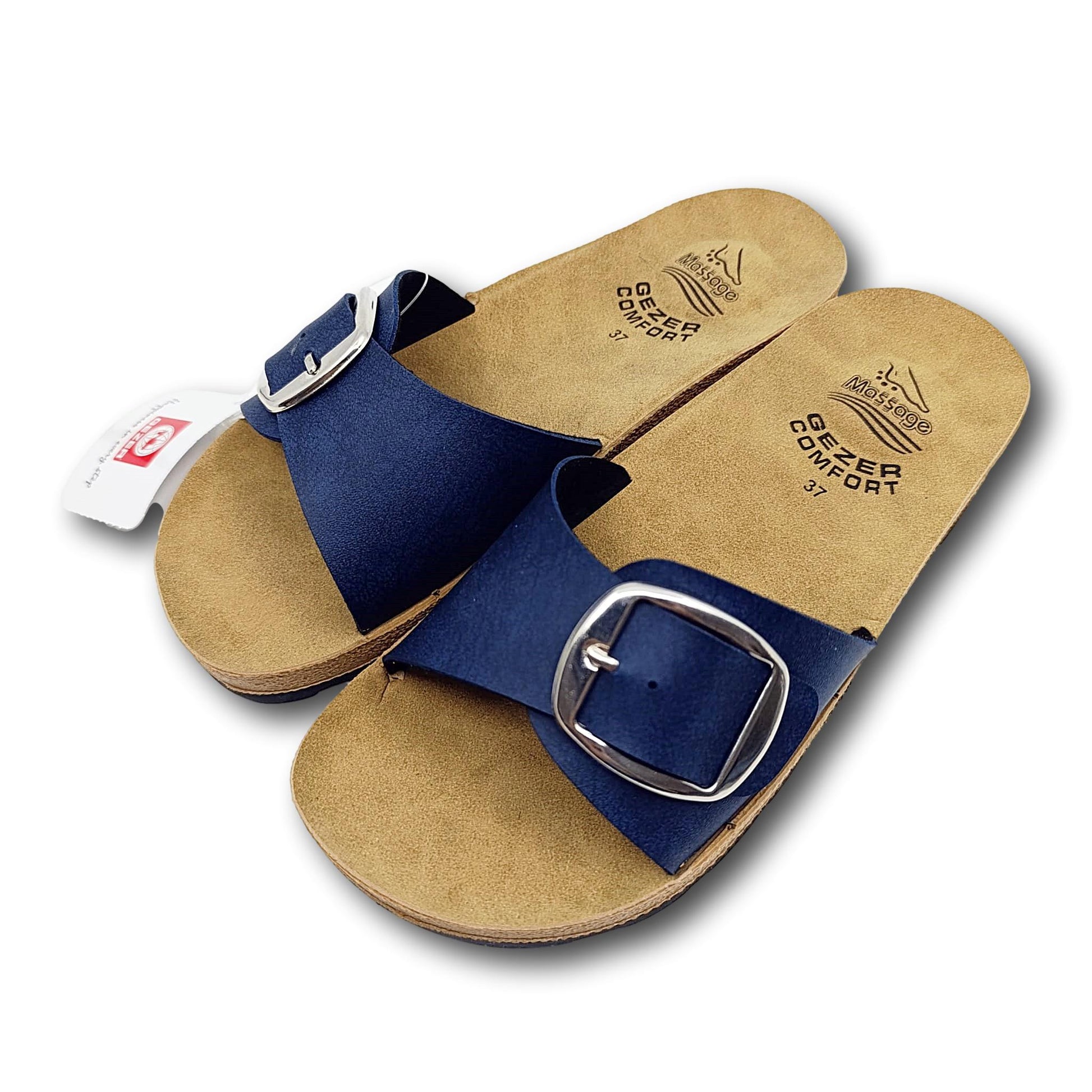 anatomske natikace gezer 37 plavi remen pogled odozgo