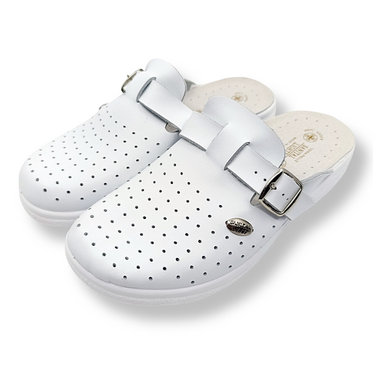 bijele zenske kozne klompe