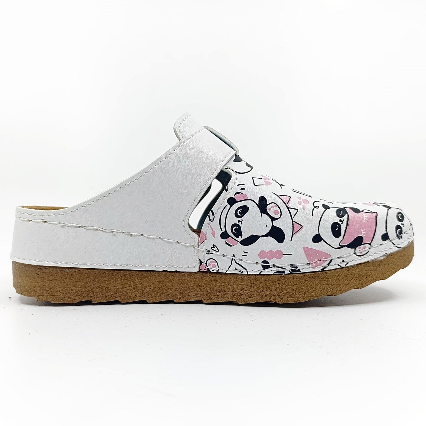 bijele klompe sa pandama
