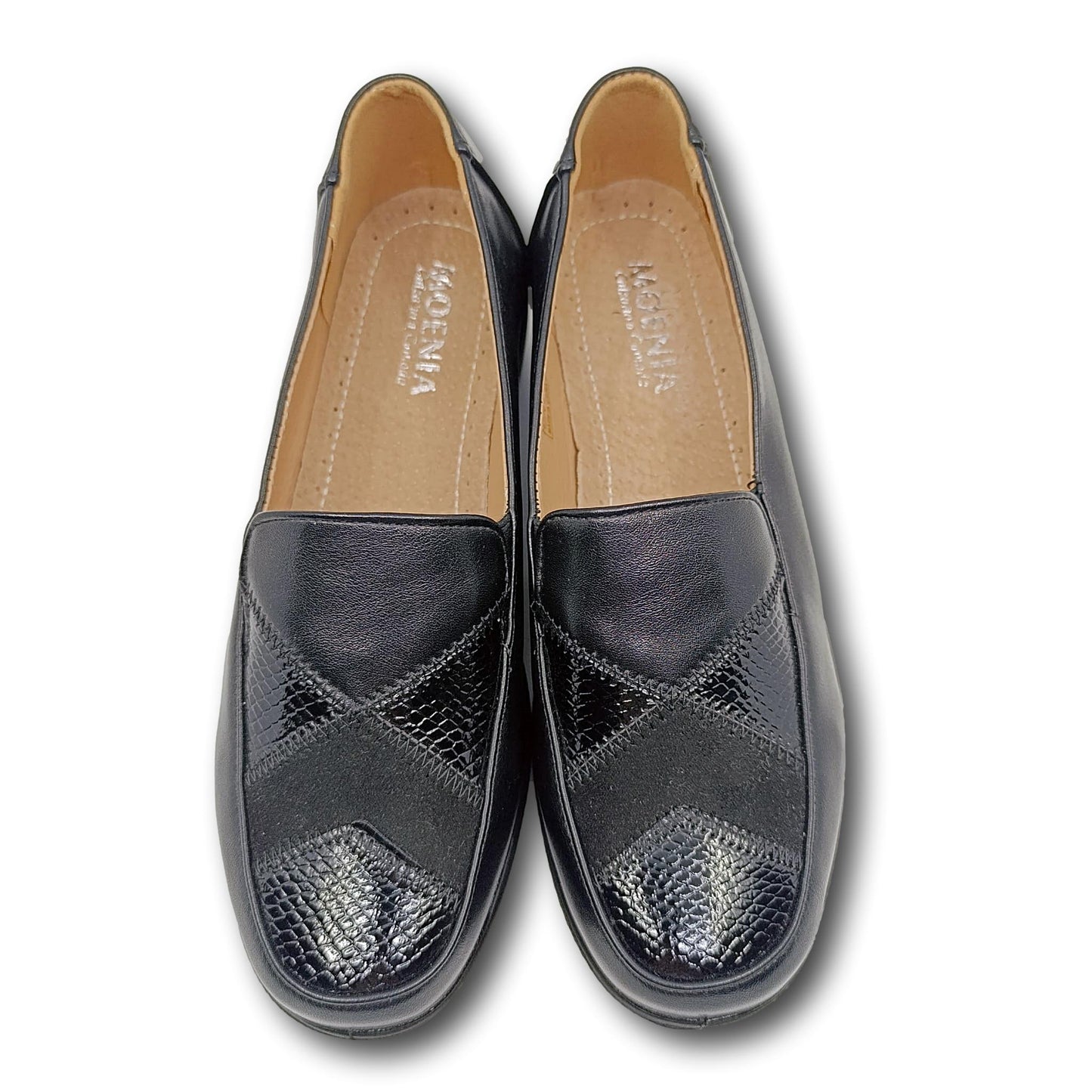 comfortable womens leather loafers black