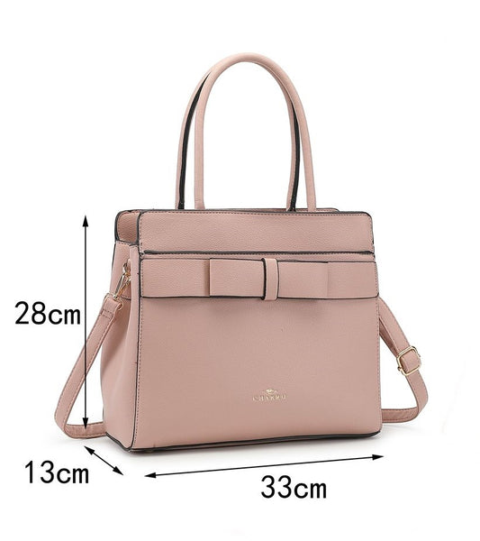 elegantna charro torba roza kozna s masnom preko ramena CH6678 69