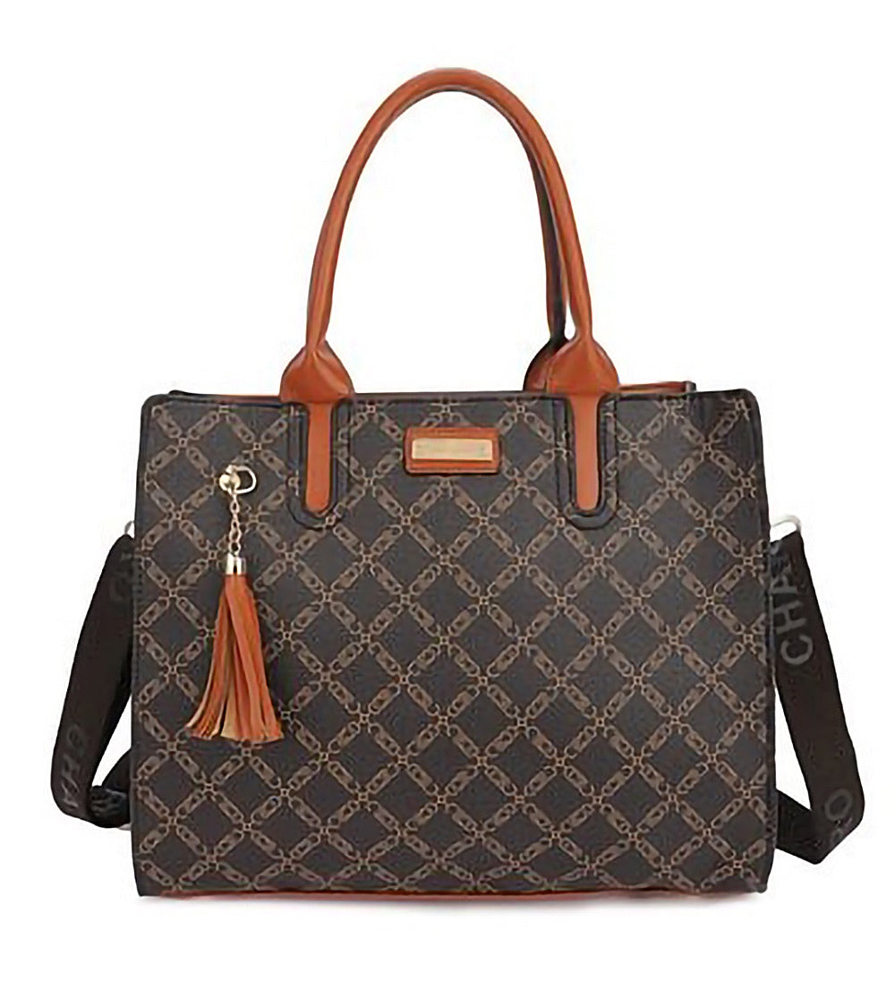 elegantna torba s kicankom dugi remen crna CH13625-31