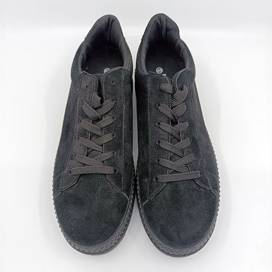 elegantne crne tenisice platform potplata prednji prikaz