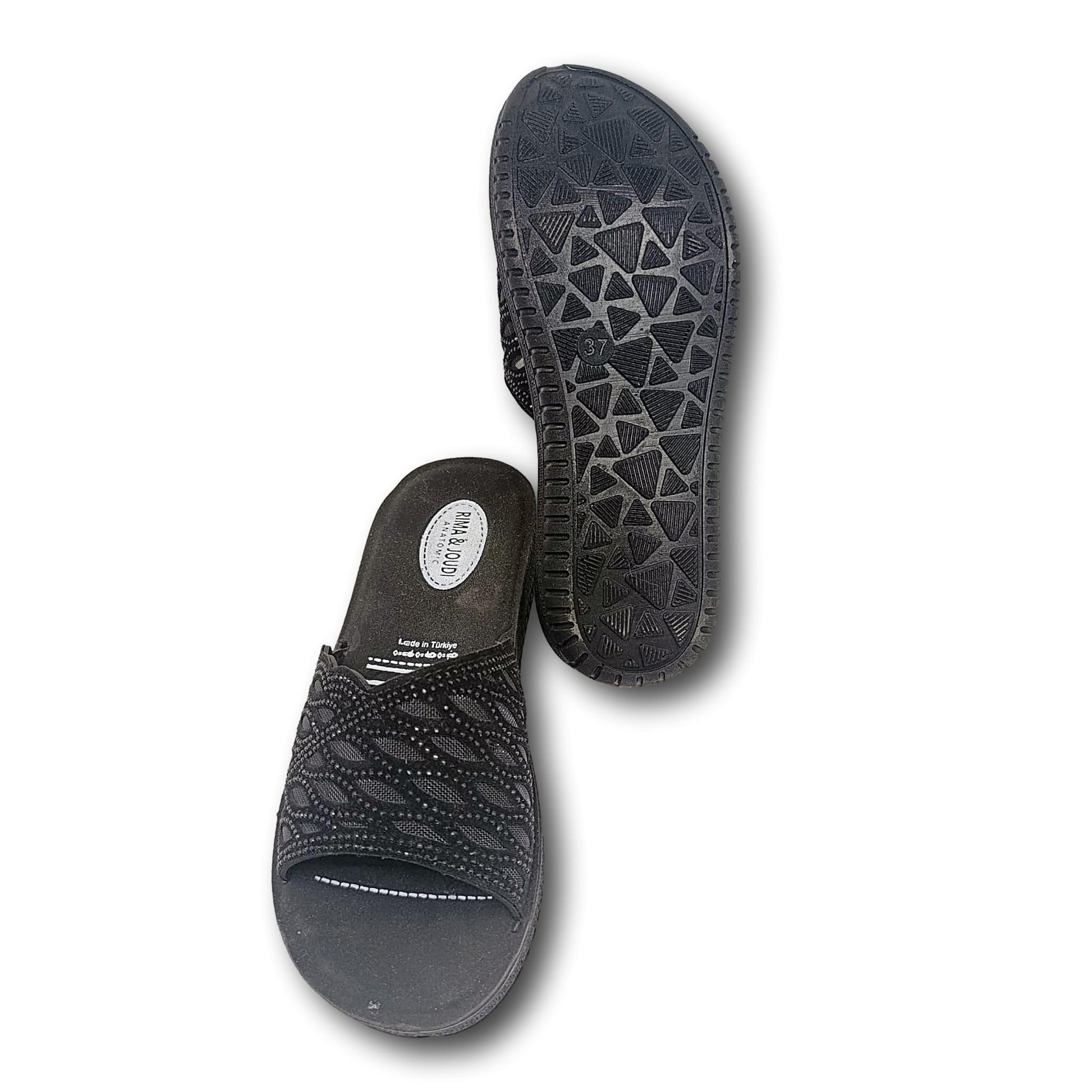 elegantne ljetne natikace crne par