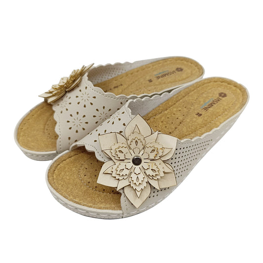 elegantne zenske natikace umjetna koza cvijetni detalj