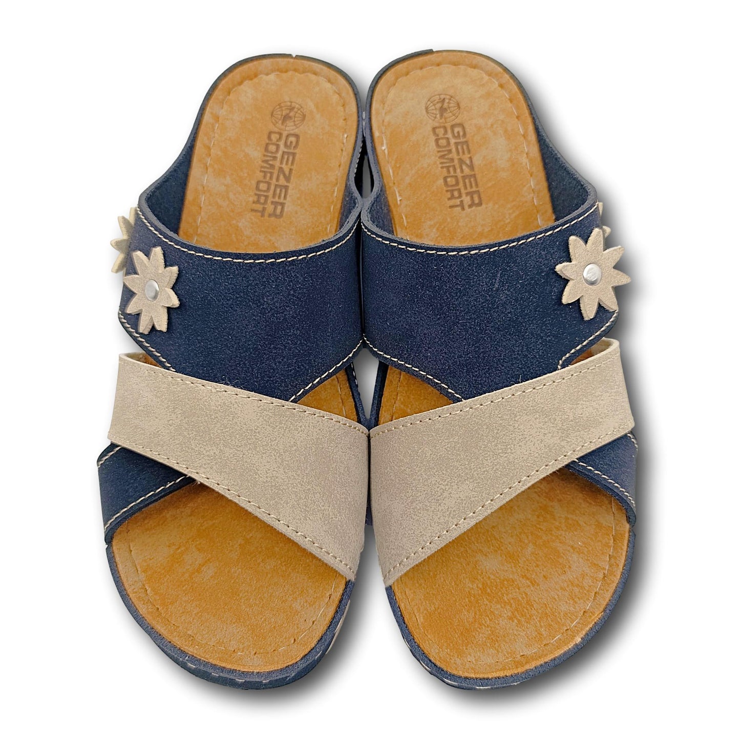 elegantne zenske papuce mornarsko plava bez