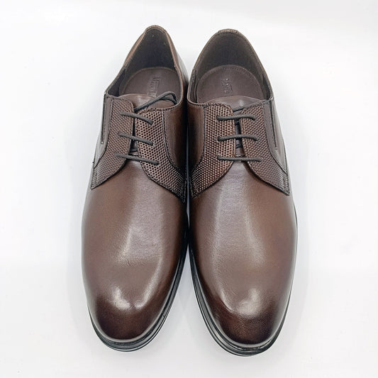 elegantne tamno smeđe muške cipele od prave kože