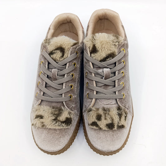 futrane tenisice velur umjetno krzno debela platforma