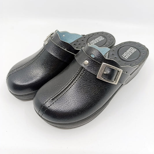 gezer anatomske klompe ženske crne umjetna koža