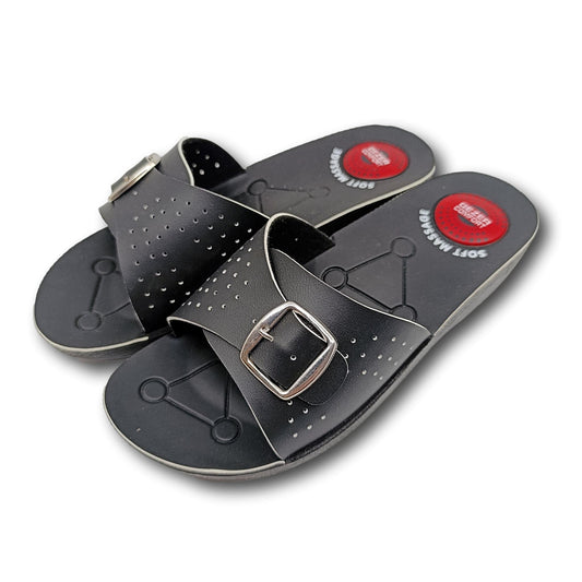 gezer comfort zenske natikace crne perforirane 37-41