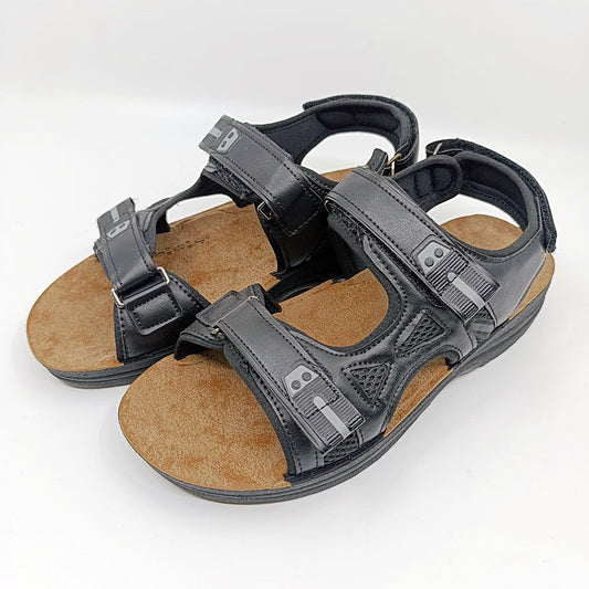 gezer muske crne sandale umjetna koza podesive trake