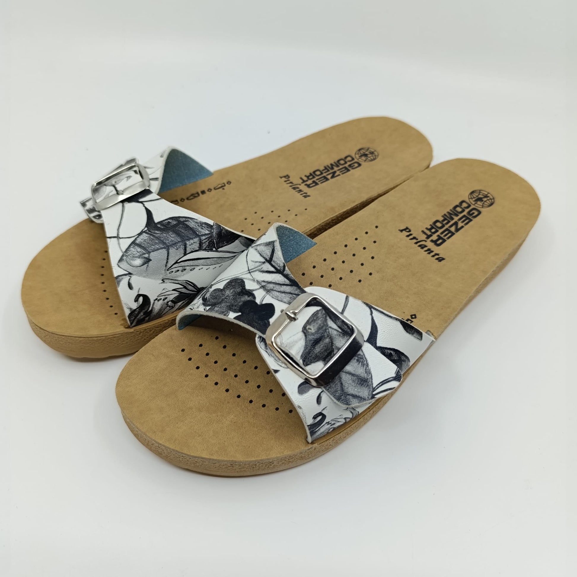 gezer sunny flower natikace bijele crni cvjetovi