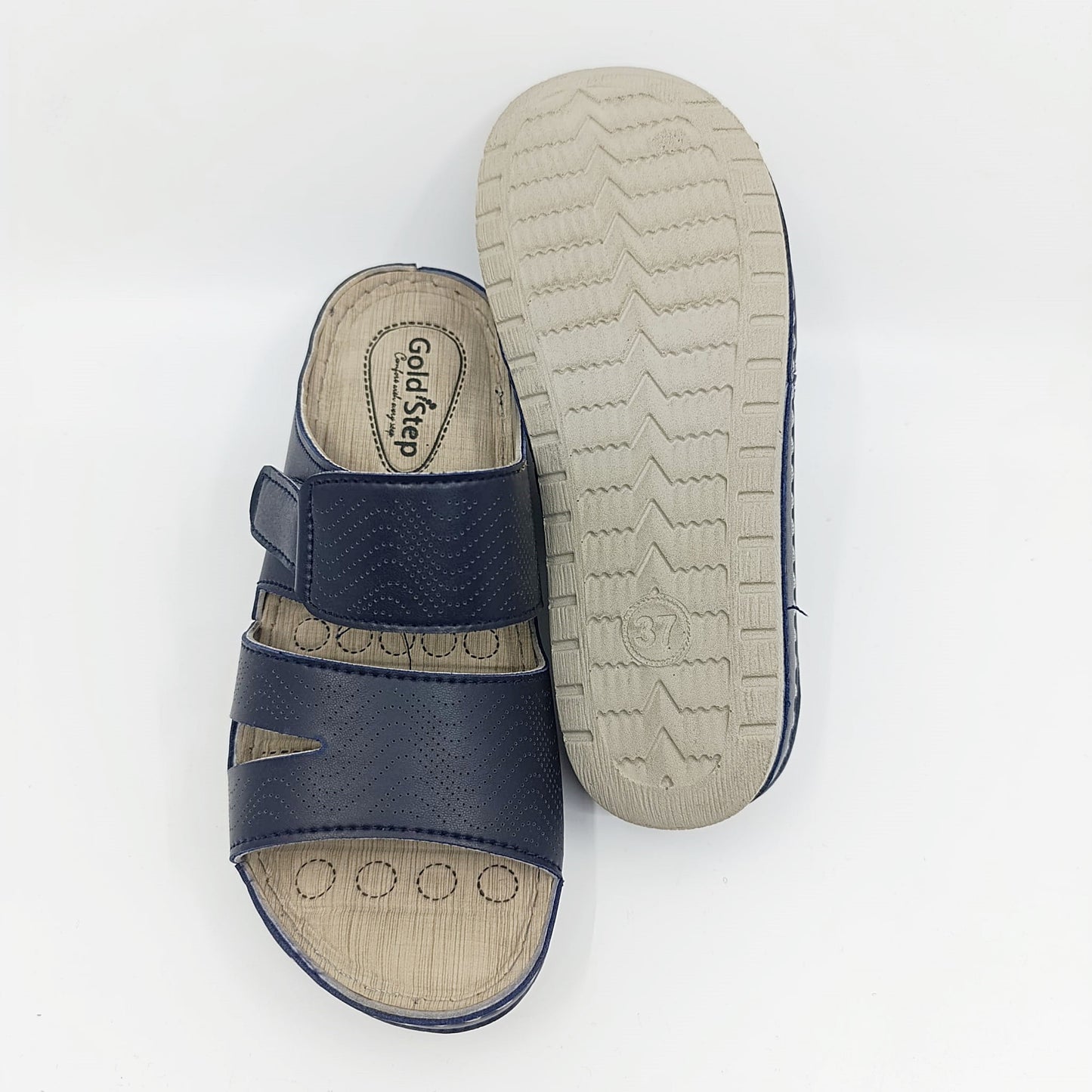 golden step tamnoplave slip on natikace velicine 37-41