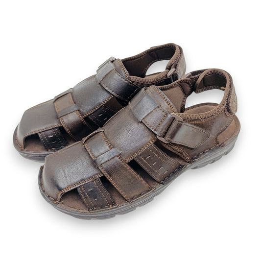 jasen muske kozne sandale tamnosmede