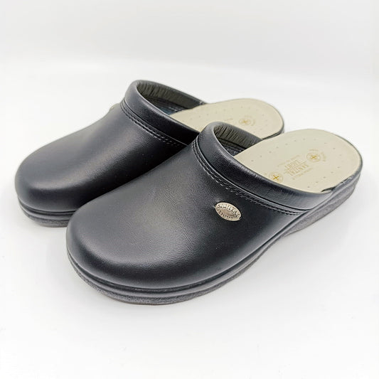 kožne klompe muške crne komplet prikaz