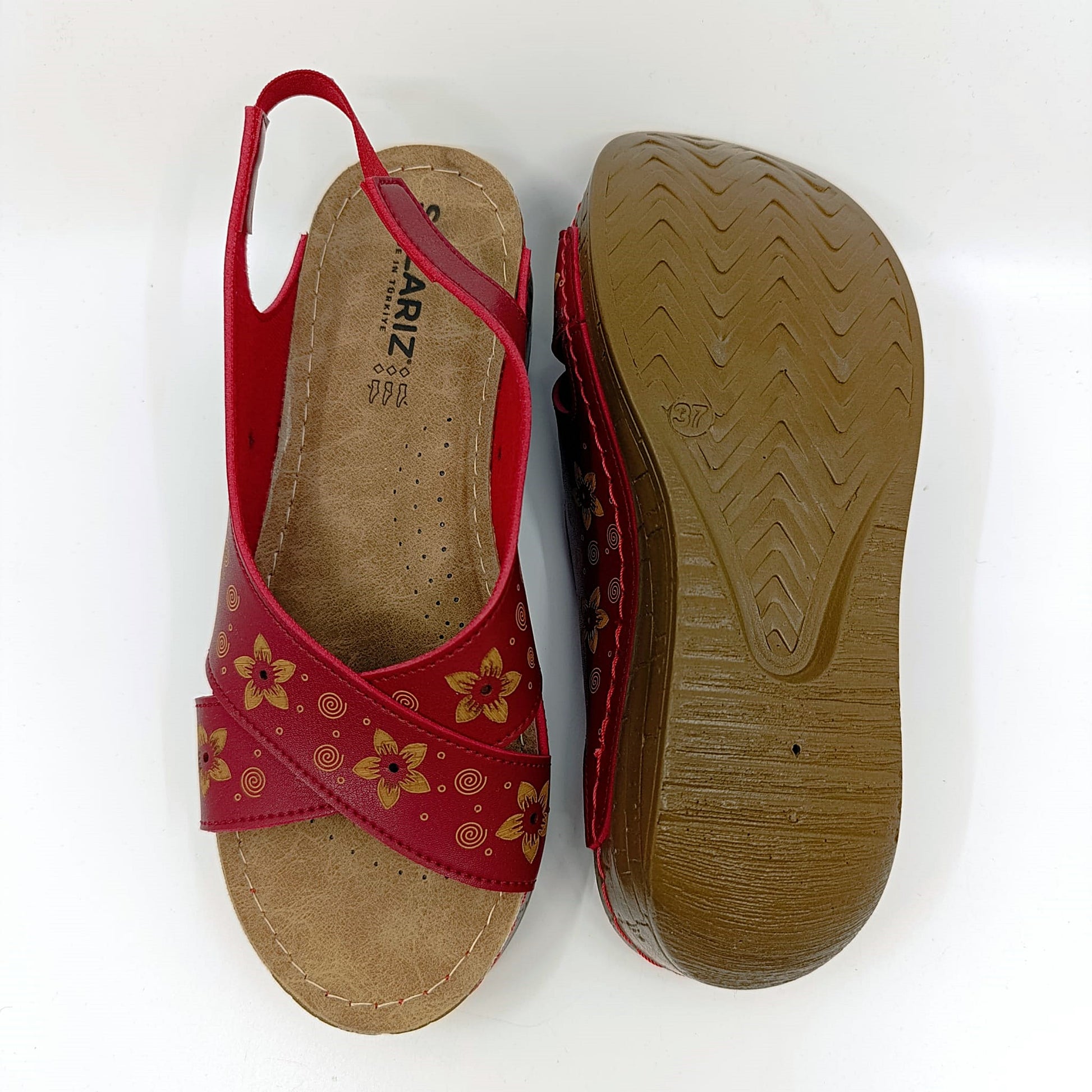 kozne sandale cvjetni dizajn mekani djon solariz