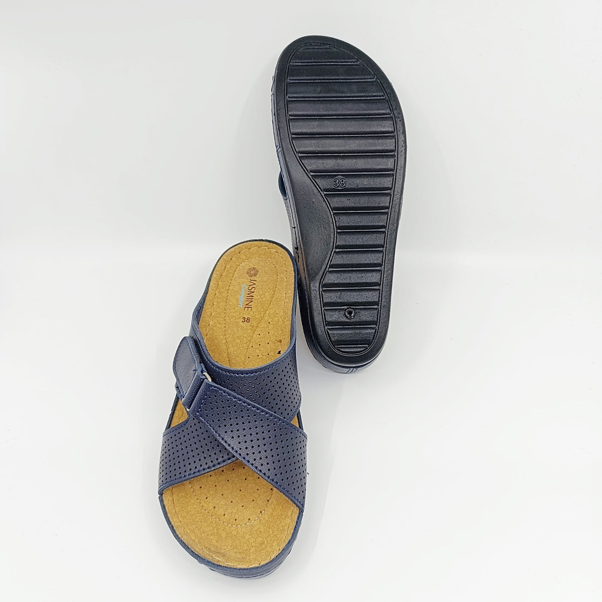 lagane zenske natikace cijak traka footbed plave