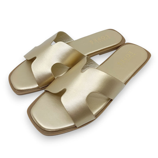 ljetne natike zlatne dekorativni izrezi svestrana obuca