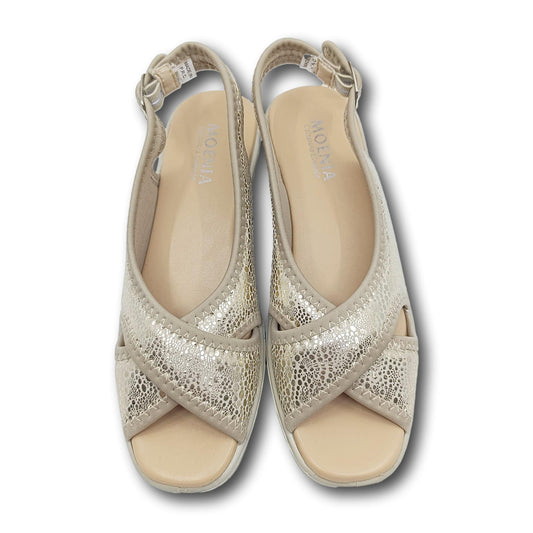 ljetne sandale otvoreni prsti prilagodljiv remen metalik