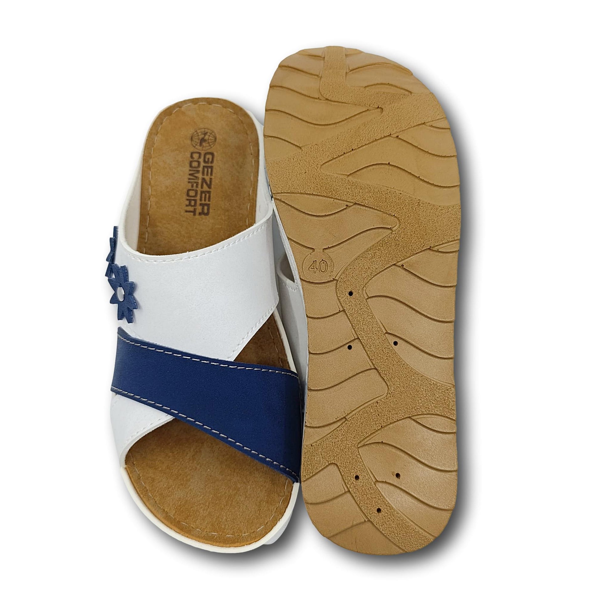 moderne natikace platformas dekor bijelo plavo