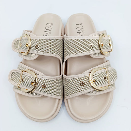 moderne natike dva remena teksturirano platno