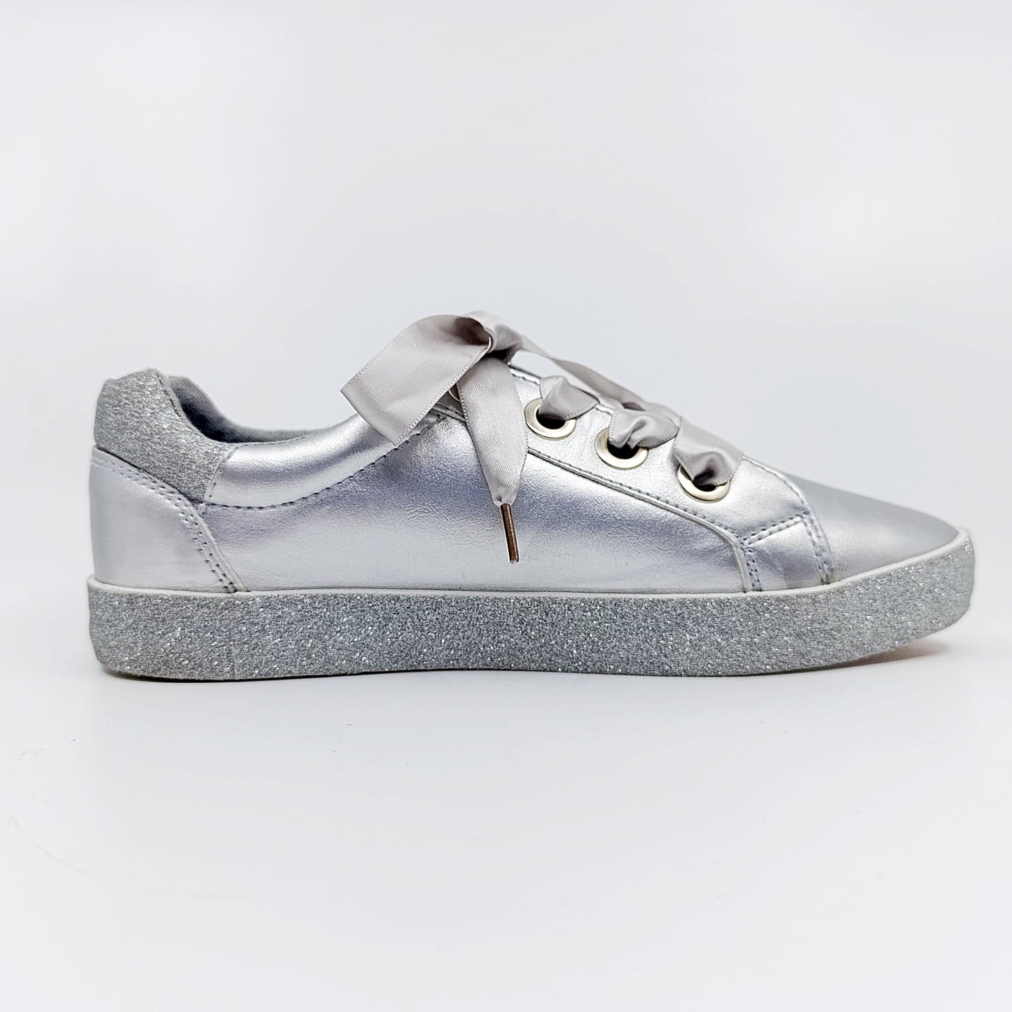 modne zenske srebrne tenisice fleksibilne cijela obuca