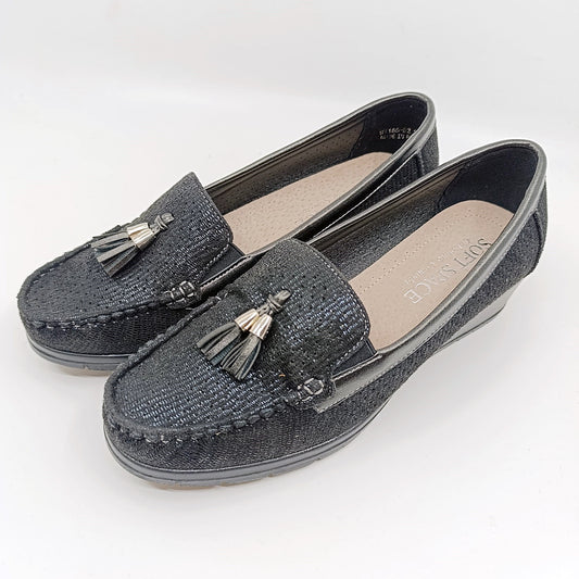 mokasinke sa povišenom petom crne