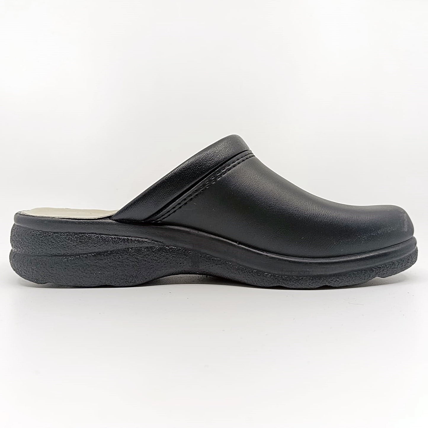 muske kozne klompe crne prirodna koza prednji prikaz