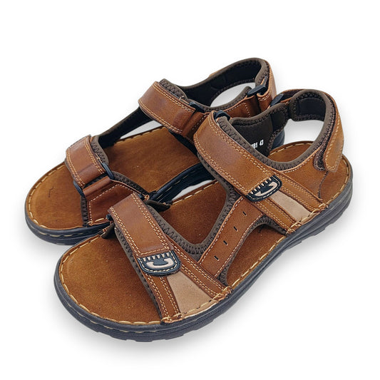 muske sandale jarp koza konjak boja