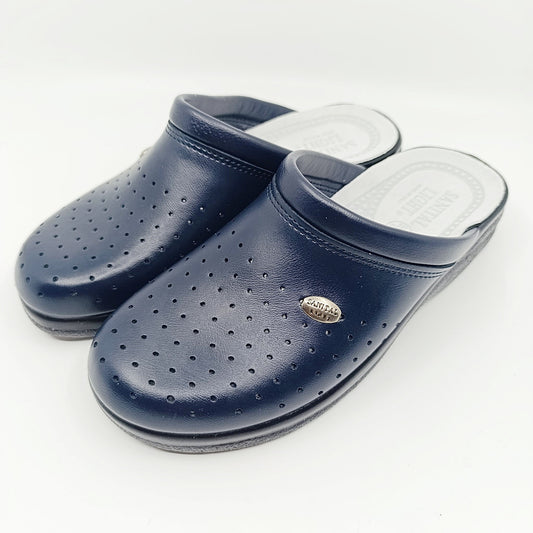 muske tamno plave kozne klompe udobne italijanske