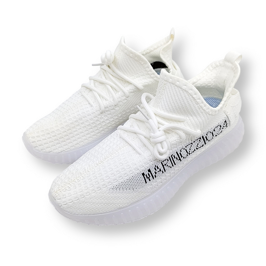 muske tekstilne tenisice bijele natpis