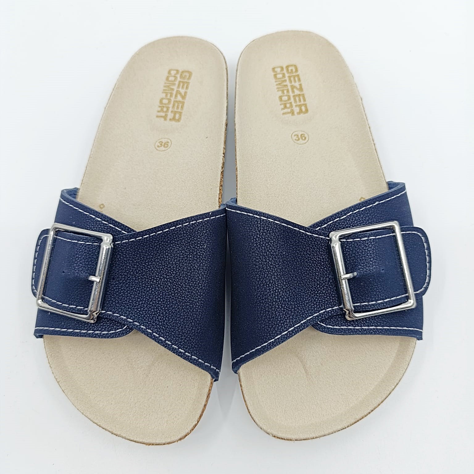 natikace sa sirokim remenom tamnoplava boja odozgo