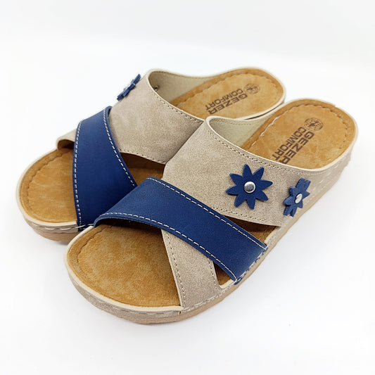 natikače haro shoes bež plave cvjetovi