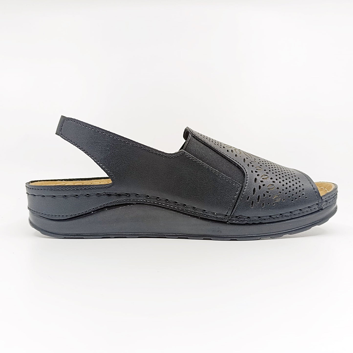 ortopedski ulosci crne kozne zenske sandale