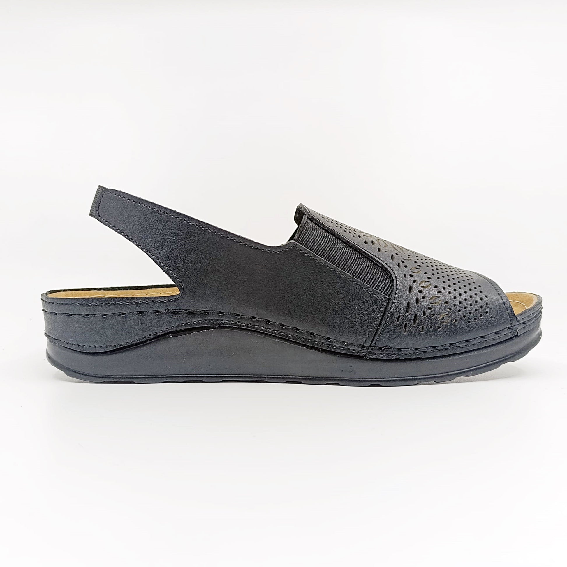 ortopedski ulosci crne kozne zenske sandale