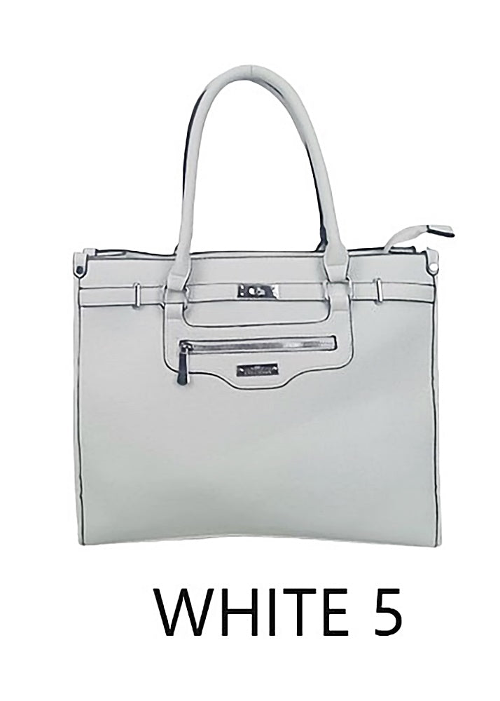 prostrana dizajnerska torba bijela detalj zatvaraca CH6678-84 white