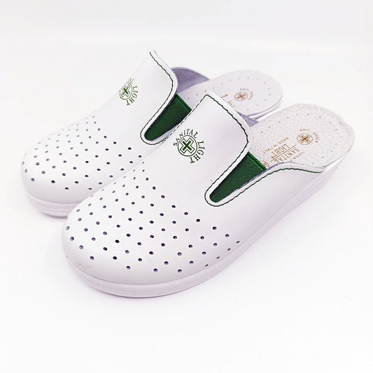 sanital light bijele kozne klompe medicinske prednja strana