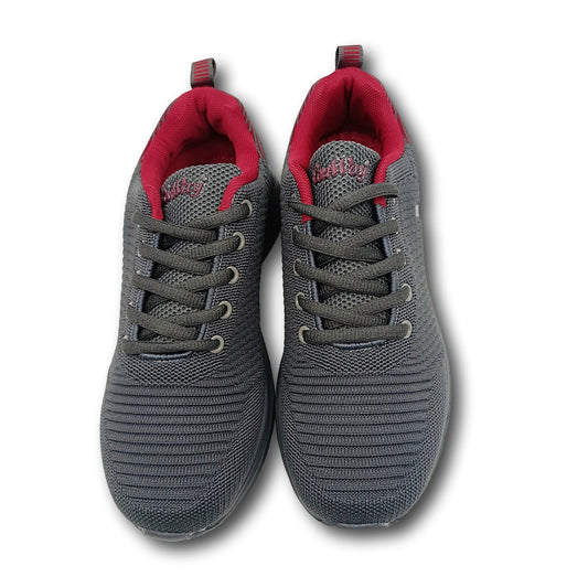 svakodnevne sivo crvene tenisice tekstilne lagane