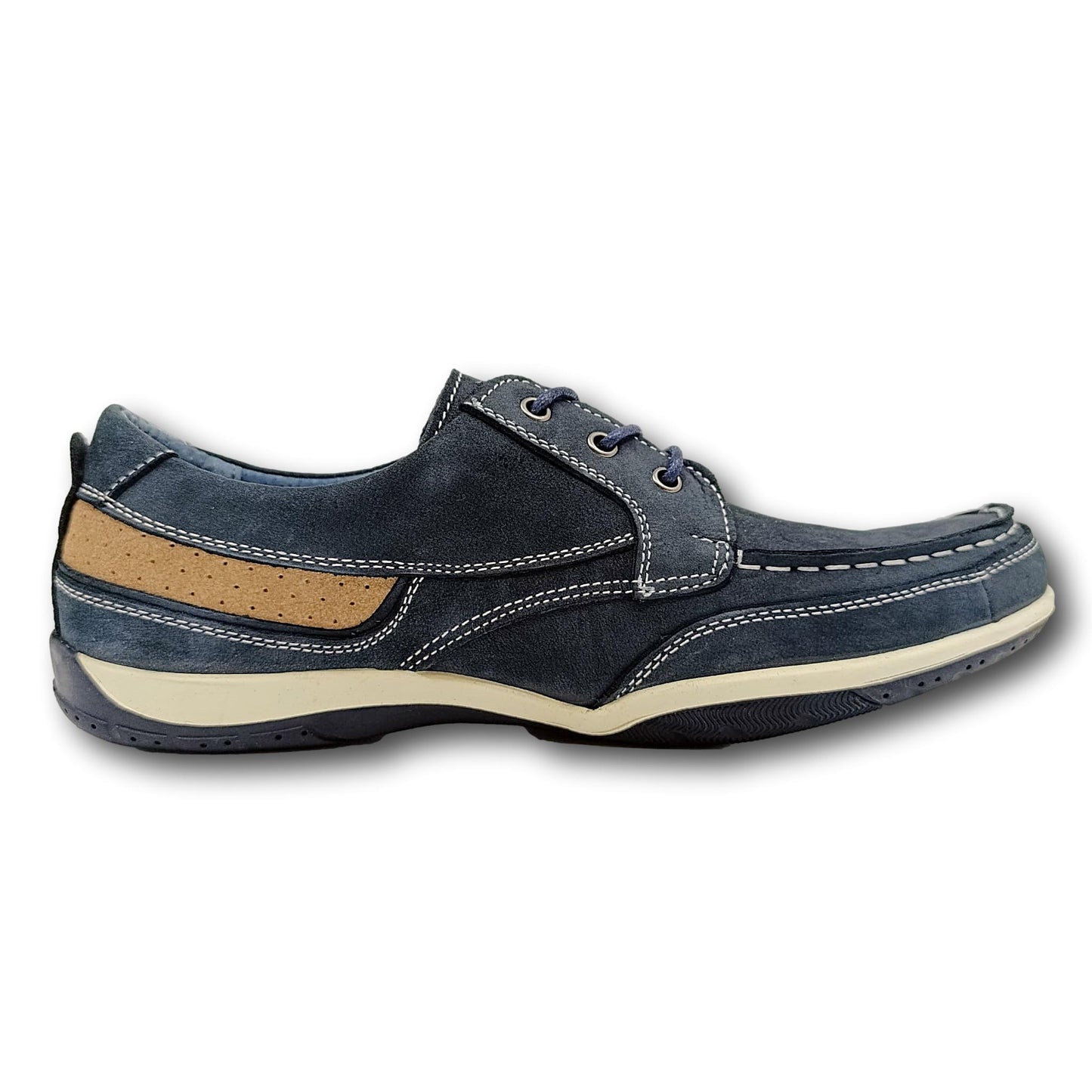 talijanske muske kozne cipele mornarsko plave bocni pogled