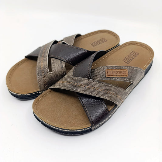 turske papuce gezer muski model smedje udobne