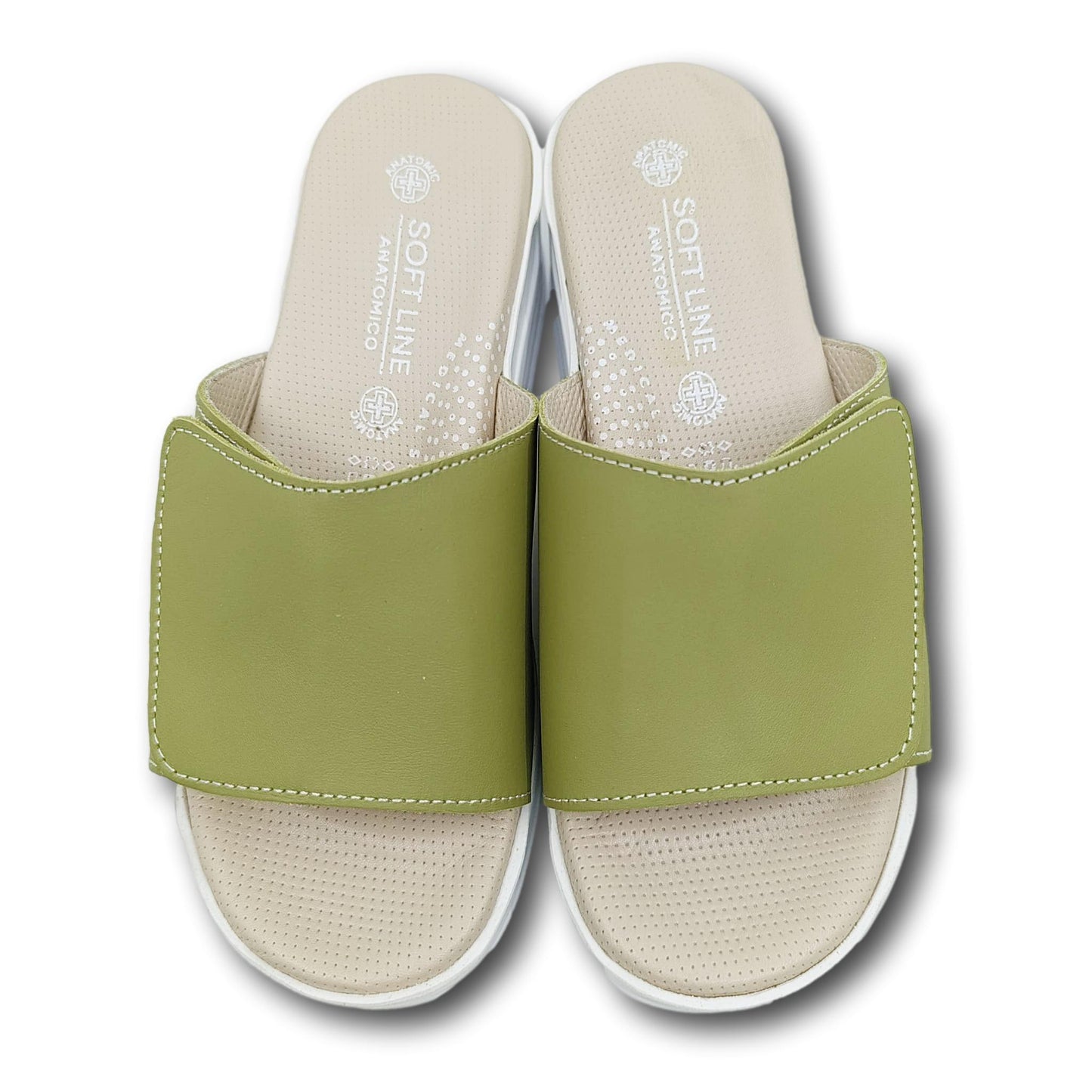 udobne kozne papuce profesionalna obuca zelene