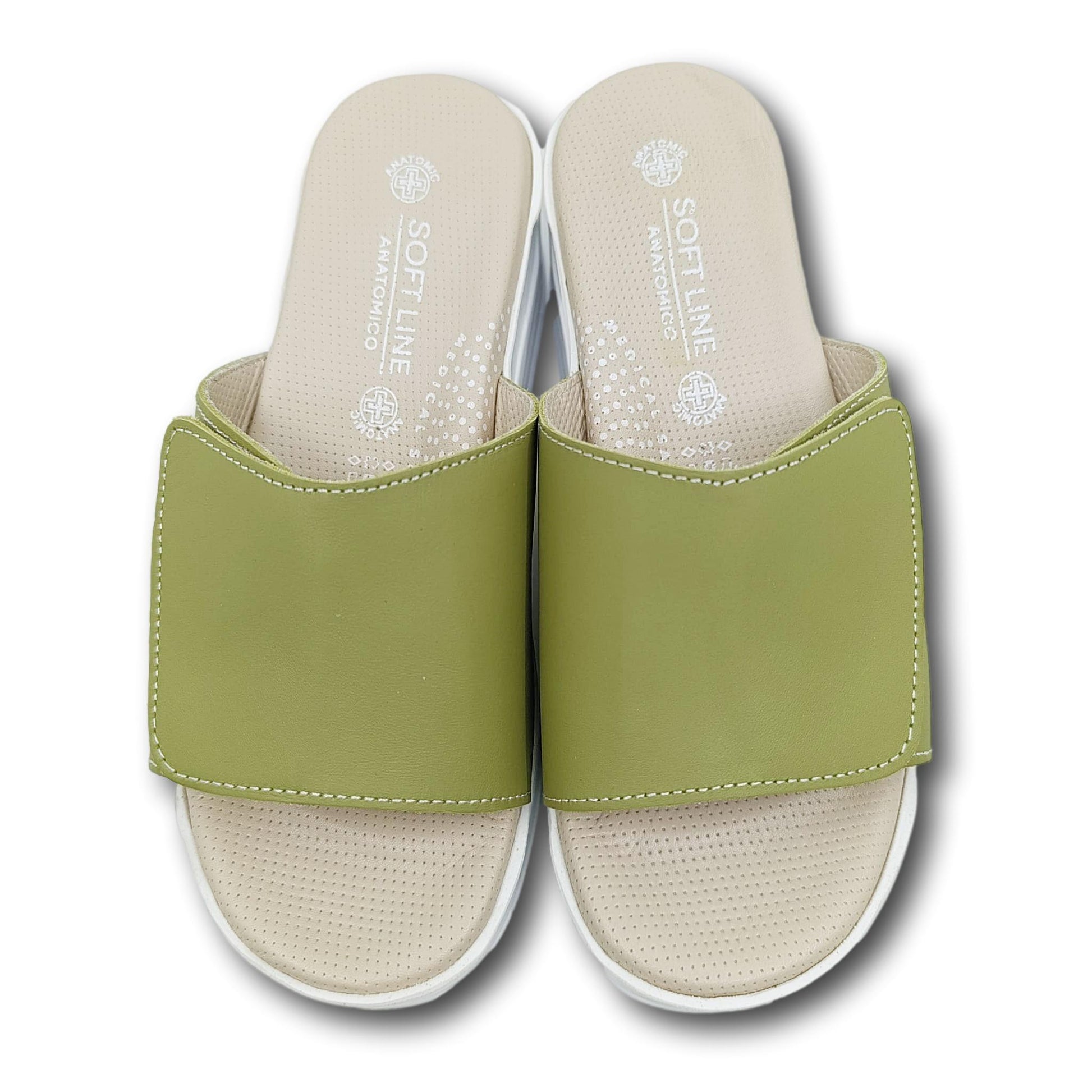 udobne kozne papuce profesionalna obuca zelene