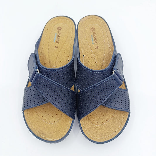 udobne ljetne natikace s podesivom trakom navy