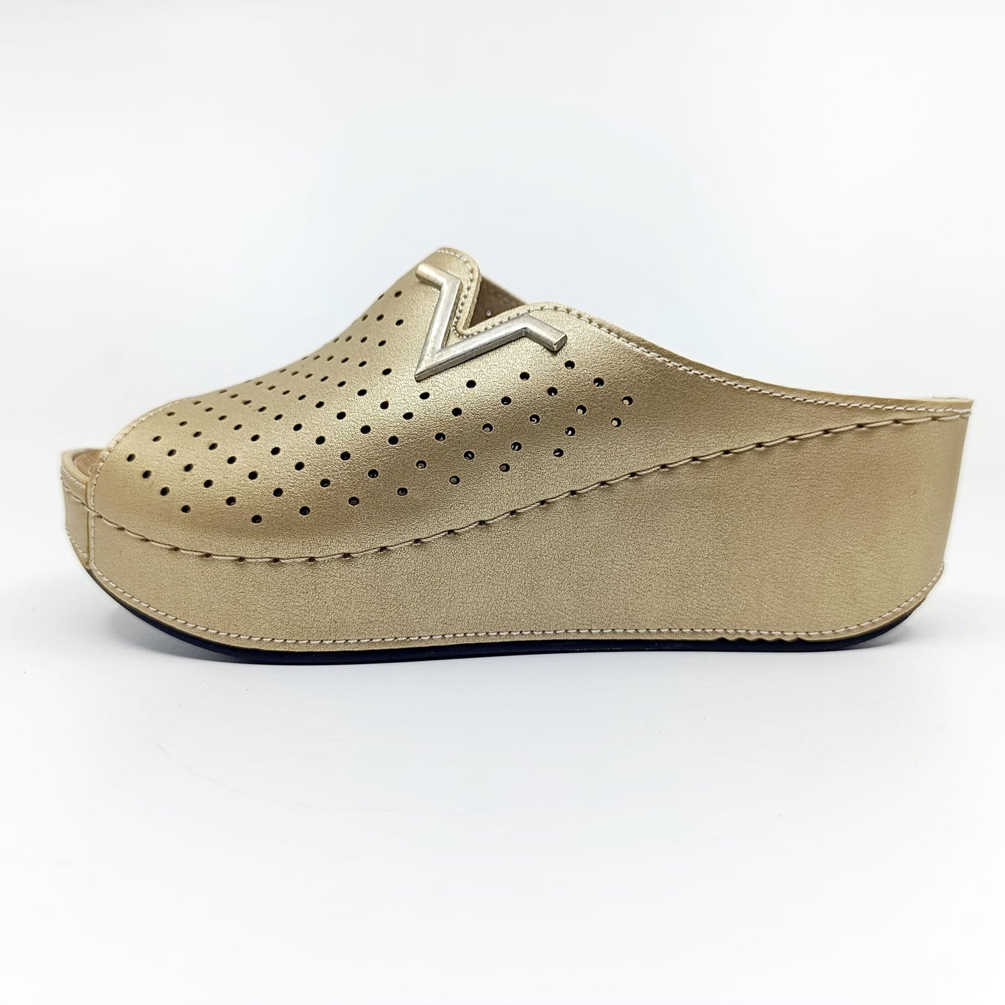 udobne radne natikace zlatna boja