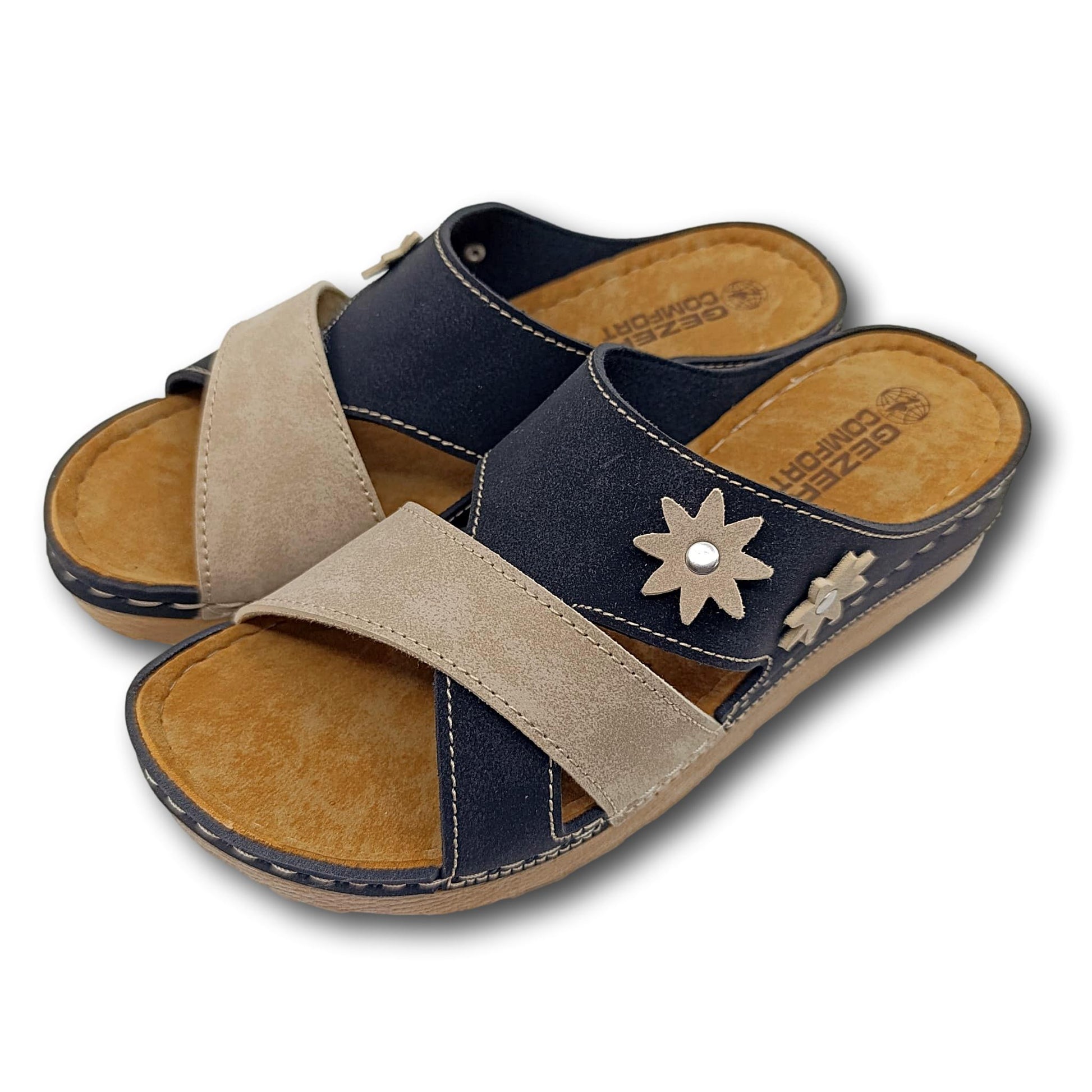 udobne zenske natikace platforma mornarsko plava