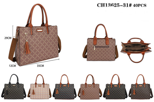 zenska torba umjetna koza geometrijski uzorak crna CH13625-31