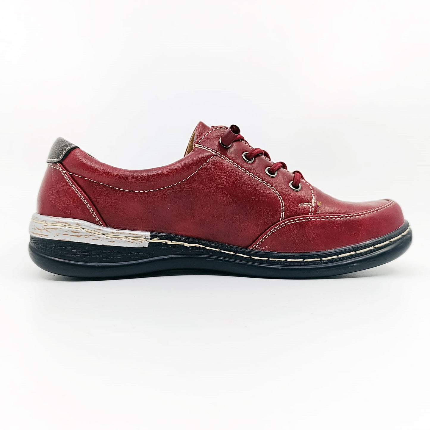 zenske casual cipele bordo crvene gornjiste umjetna koza obloga prava koza