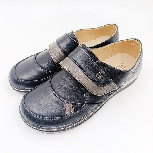 zenske casual cipele crne cicak traka prava koza 9549-4 black