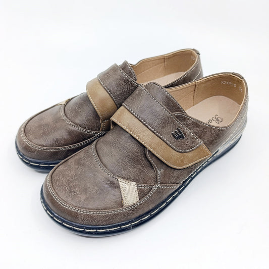 zenske casual cipele smede cicak traka prava koza tabanica 9549-4 khaki beige